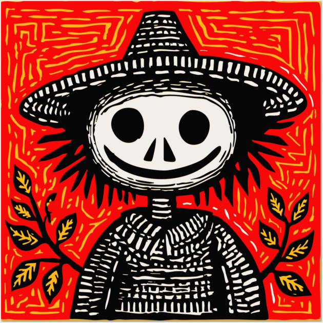 Friendly Scarecrow Art for Kids Halloween and Autumn Decor Wall Art by TuncGK