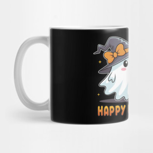 Funny Halloween Happy Halloweenie Ghost Walking a Dachshund Mug