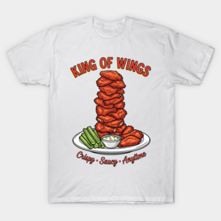 Funny Chicken Wing Stack for Food Lovers and Snack Kings T-Shirt