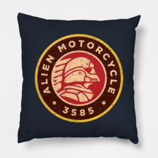 Alien Motorcycle Pillow