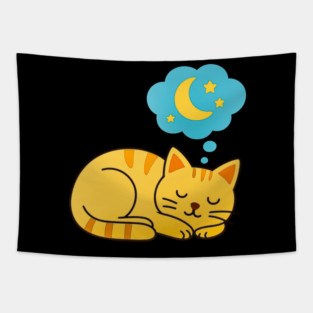 cat Dreaming Tapestry