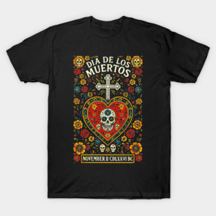 Día de los Muertos – Sugar Skull Heart Art | Two Souls Inc. T-Shirt
