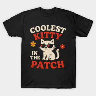 Coolest Kitty in the Patch Cute Cat Halloween Humor Graphic T-Shirt