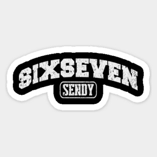 Six Seven SENDY, fun collegiate look, 6 7 meme Magnet