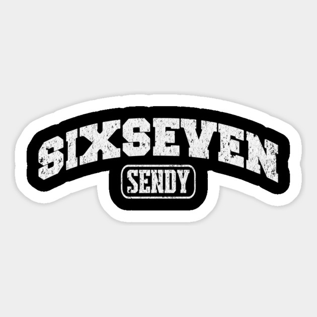 Six Seven SENDY, fun collegiate look, 6 7 meme Magnet by Luxinda
