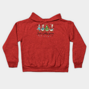 Just A Jolly Christmas Goose | Funny Nurse Holiday Design Kids Hoodie
