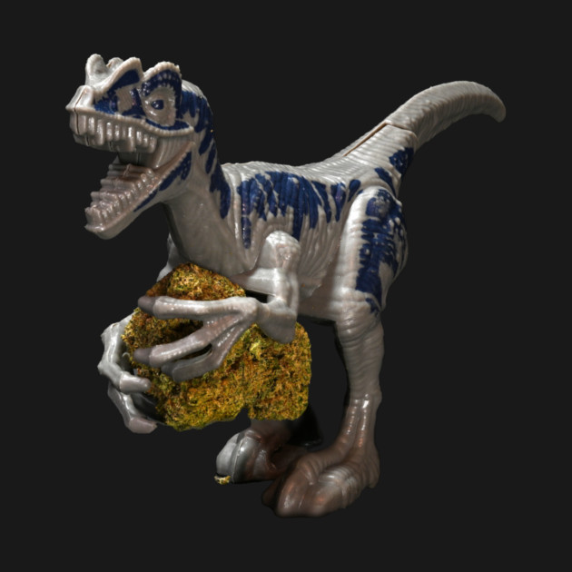 Dinosaur with Weed - Weed Design by MrGreenGenes420
