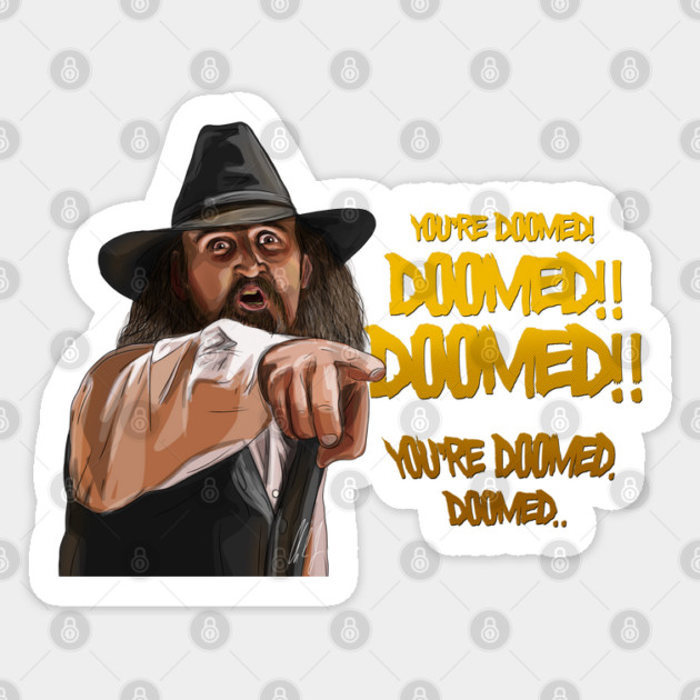 Cannibal! the Musical: You're DOOMED Sticker by 51Deesigns
