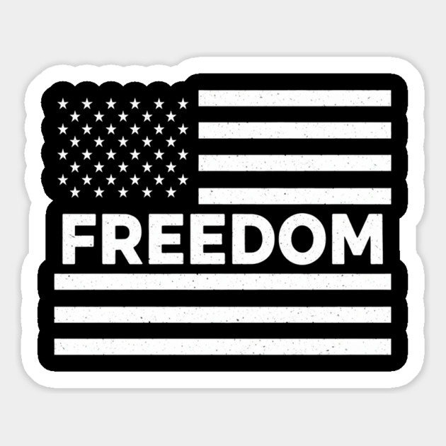 Freedom-American-Flag-Vintage-Distressed-USA-Patriotic Magnet by ArtistTee ⭐⭐⭐⭐⭐