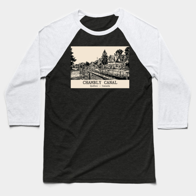 Chambly Canal - Québec Baseball T-Shirt by Lakeric
