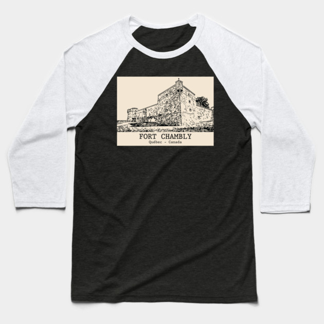 Fort Chambly - Québec Baseball T-Shirt by Lakeric