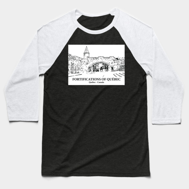 Fortifications of Québec - Québec City QC Baseball T-Shirt by Lakeric