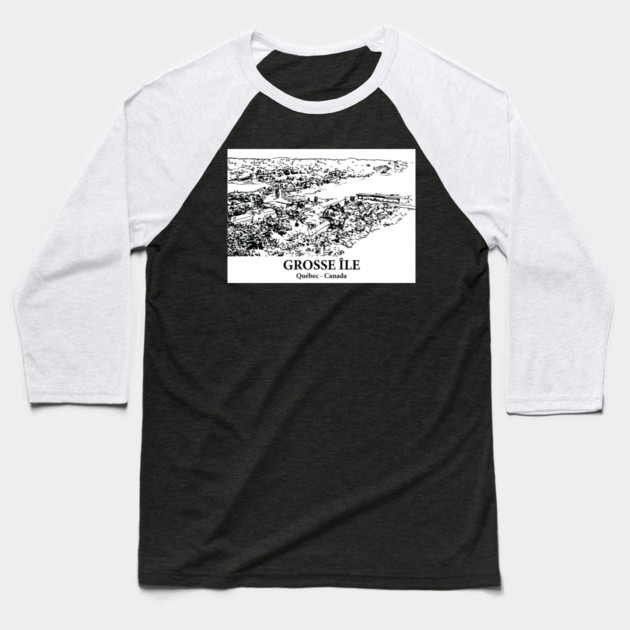 Grosse Île - Québec Baseball T-Shirt by Lakeric