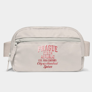 Prague Czech Republic Chrome Effect Typography – City of a Hundred Spires Est. 9th Century Bag