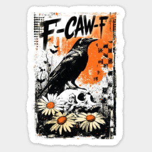 F-Caw-F Vintage Halloween Sticker
