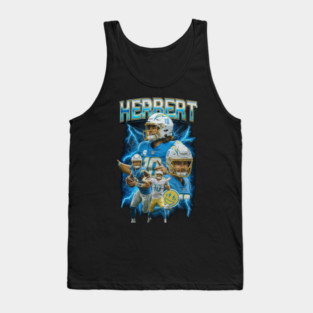 Justin Herbert Chargers Bootleg Graphic Art | #10 Vintage Fan Collage Tank Top