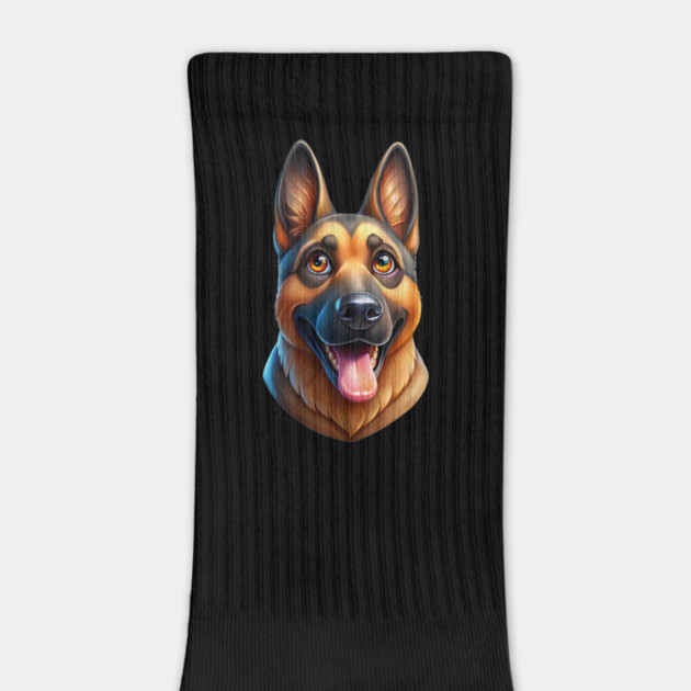 Happy German Shepherd Dog Illustration by IamActiveDog