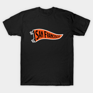 San Francisco Pennant - Black T-Shirt
