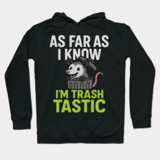As Far As I Know I’m Trashtastic Funny Possum Humor Graphic Hoodie