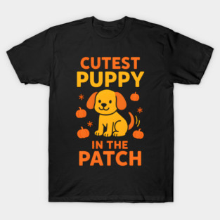 Cutest Puppy in the Patch Funny Halloween Dog Lover Graphic T-Shirt