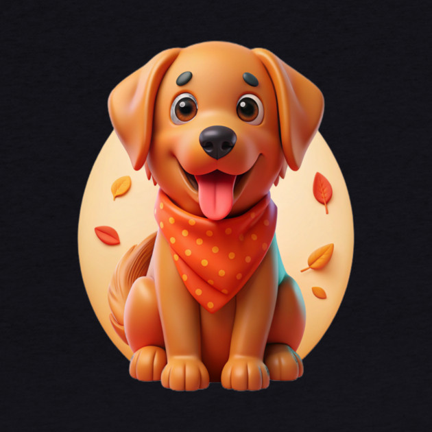 Red Golden Retriever Lover Gift - Cute Puppy Design by IamActiveDog