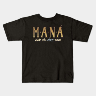 Maná Vivir Sin Aire Latin Rock Band Concert Tour 2025 Kids T-Shirt