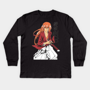 Kenshin Battle Stance – Rurouni Kenshin Kids Long Sleeve T-Shirt