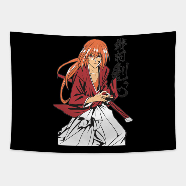 Kenshin Battle Stance – Rurouni Kenshin Tapestry by Otaku Vibes