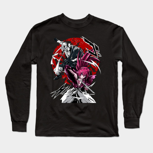 Kenshin Himura vs Shishio - Rurouni Kenshin Cool Art Long Sleeve T-Shirt by Otaku Vibes