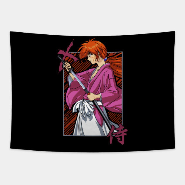 Rurouni Kenshin - Kenshin Himura Samurai Tapestry by Otaku Vibes