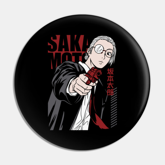 Sakamoto Days - Sakamoto Cool Gun Pose Pin by Otaku Vibes