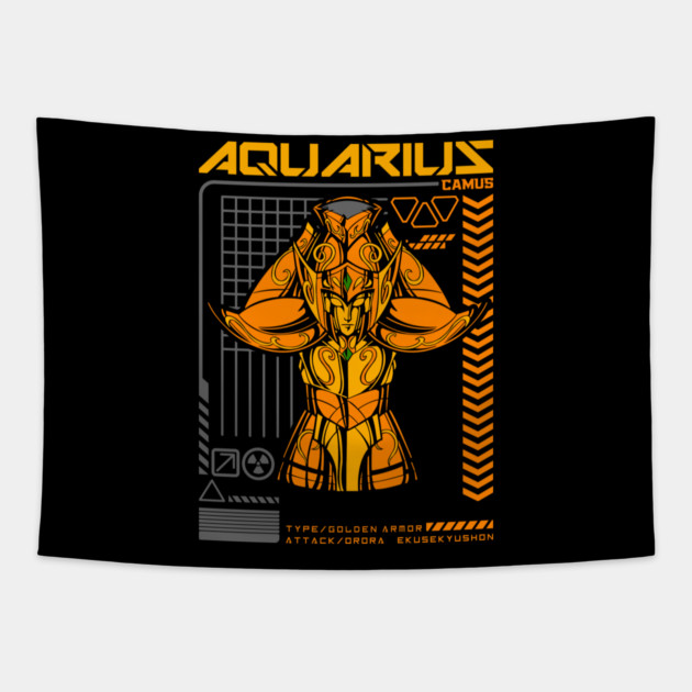 Aquarius Camus Saint Seiya Sci Fi Style Tapestry by Otaku Vibes