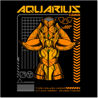 Aquarius Camus Saint Seiya Sci Fi Style Posters and Art