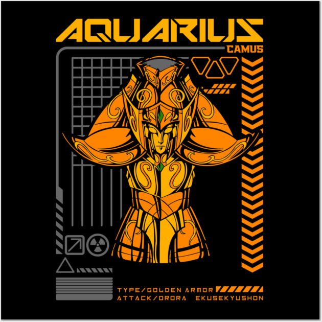 Aquarius Camus Saint Seiya Sci Fi Style Wall Art by Otaku Vibes