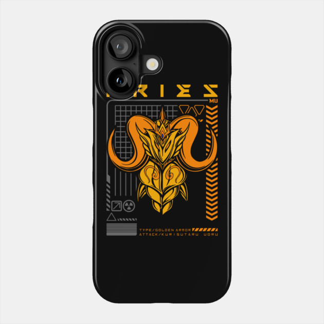 Aries Mu Saint Seiya Futuristic Armor Phone Case by Otaku Vibes