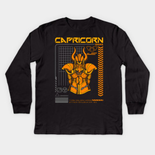 Capricorn Shura Saint Seiya Futuristic Armor Kids Long Sleeve T-Shirt