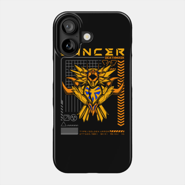 Cancer Deathmask Saint Seiya Futuristic Armor Phone Case by Otaku Vibes