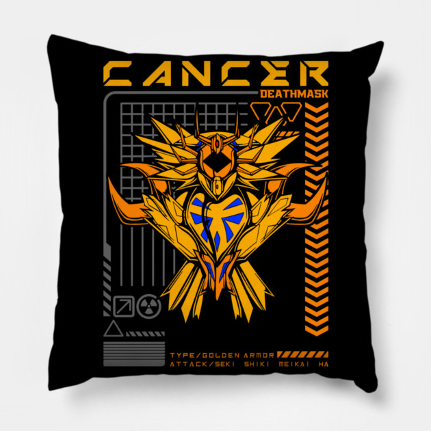 Cancer Deathmask Saint Seiya Futuristic Armor Pillow by Otaku Vibes