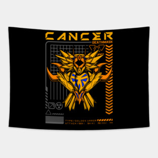 Cancer Deathmask Saint Seiya Futuristic Armor Tapestry
