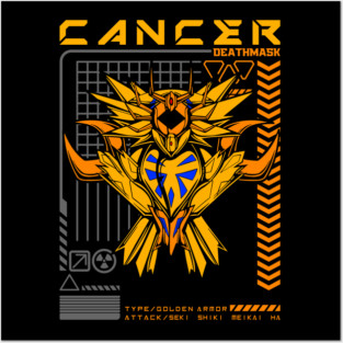 Cancer Deathmask Saint Seiya Futuristic Armor Posters and Art