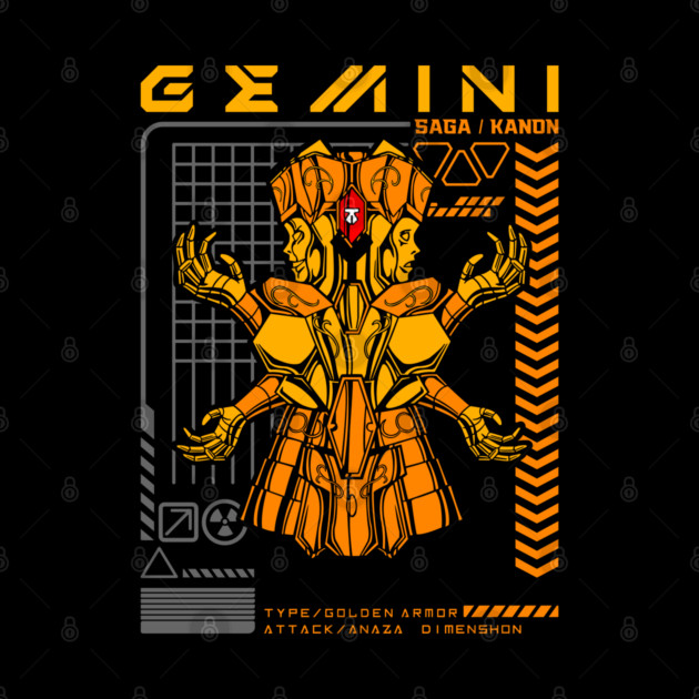 Gemini Saga Kanon Saint Seiya Futuristic Armor by Otaku Vibes