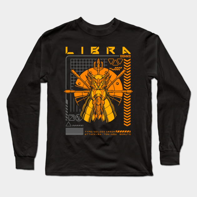 Libra Dohko Saint Seiya Futuristic Armor Long Sleeve T-Shirt by Otaku Vibes