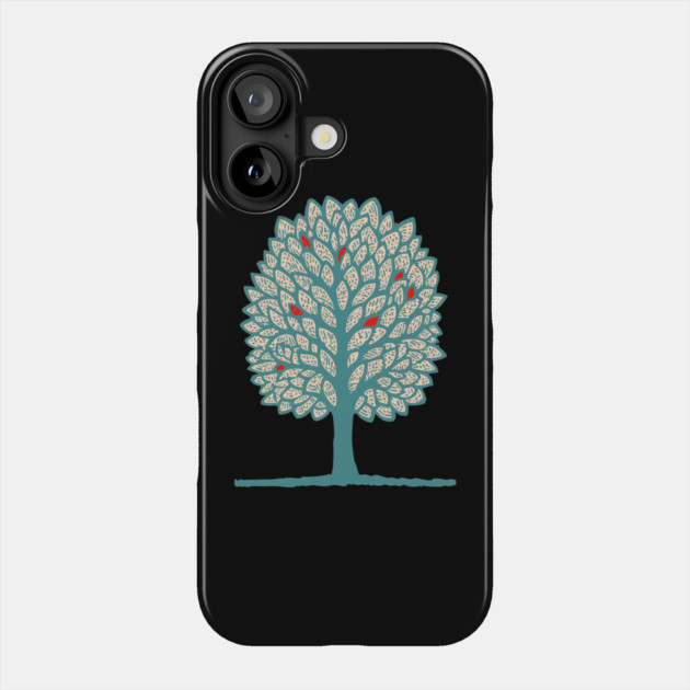 Psychedelic Folk Autumn Tree Phone Case by TuncGK