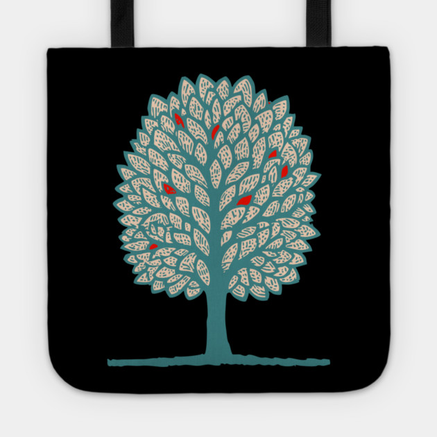 Psychedelic Folk Autumn Tree Tote by TuncGK