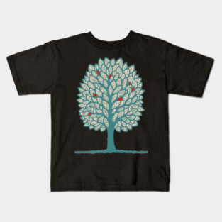 Psychedelic Folk Autumn Tree Kids T-Shirt