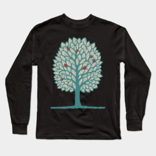 Psychedelic Folk Autumn Tree Long Sleeve T-Shirt