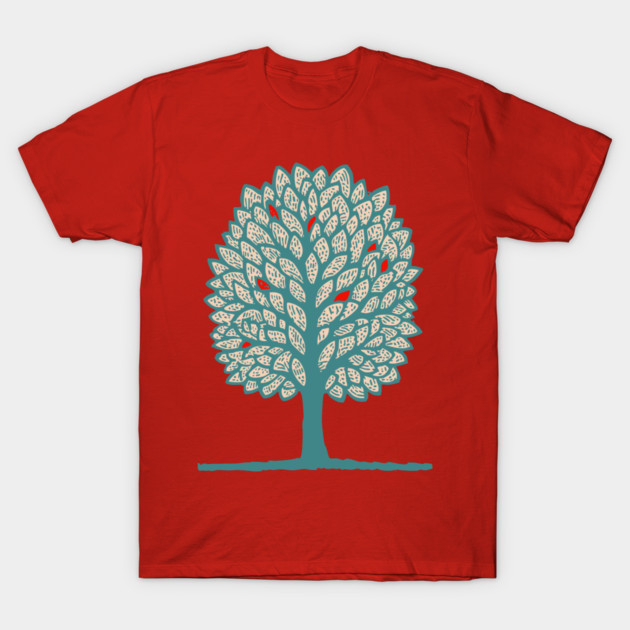 Psychedelic Folk Autumn Tree T-Shirt by TuncGK