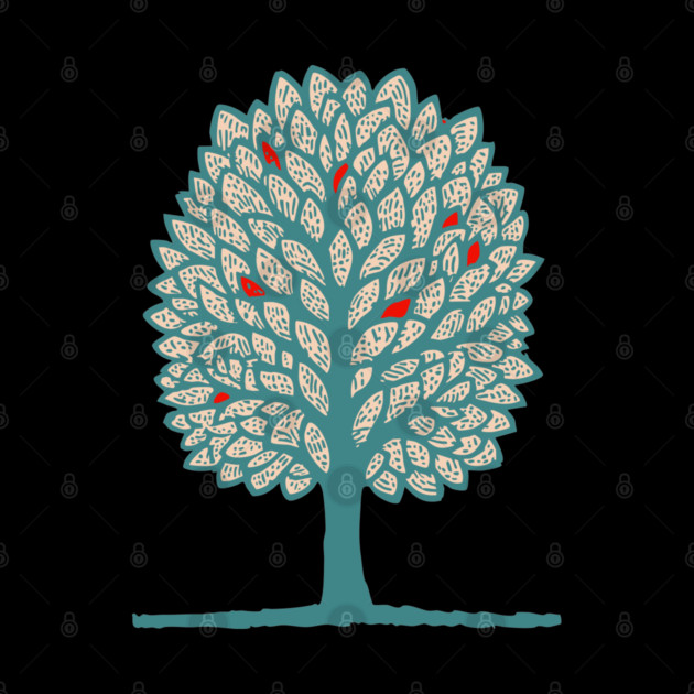 Psychedelic Folk Autumn Tree by TuncGK