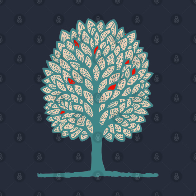 Psychedelic Folk Autumn Tree by TuncGK