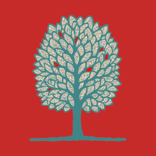 Psychedelic Folk Autumn Tree T-Shirt